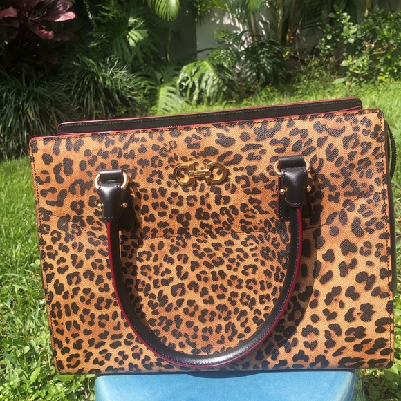 Gently used Ferragamo bag leopard animal print - Picture 1 of 12